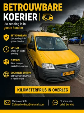 Transportør Liten varebil Volkswagen Caddy i Sliedrecht Nederland